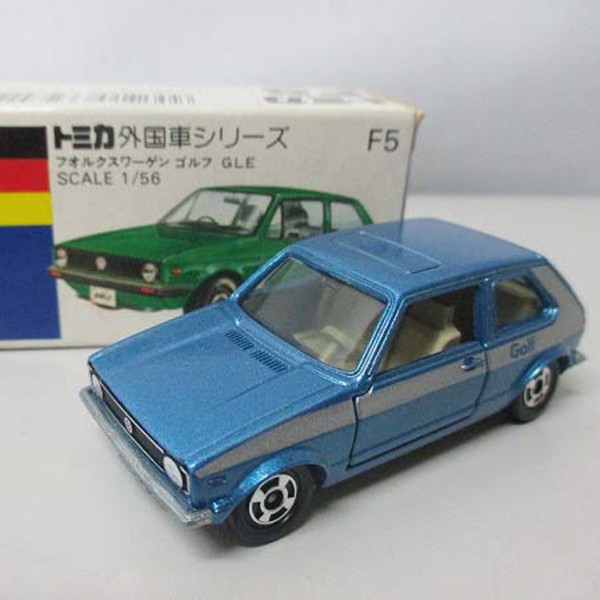 F5 フォルクスワーゲン ゴルフ GLE 青箱 トミカ 無塗装 日本製 外国車