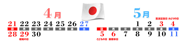 ゴールデンウィーク期間中の買取ご依頼について