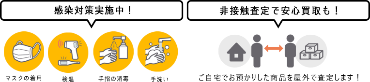 感染症対策実施中